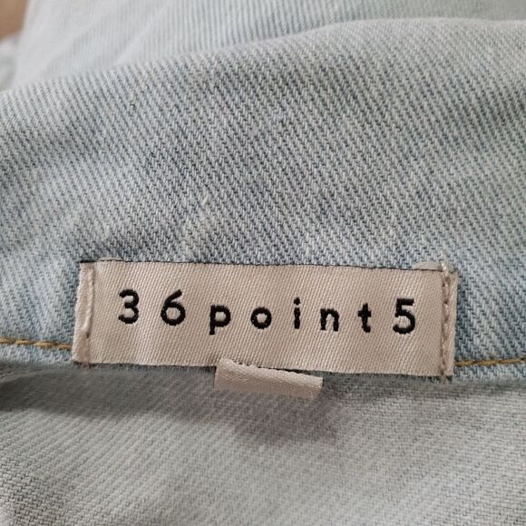 Point 5 Cold Shoulder Denim Jacket Light Wash Small - Picture 10 of 10